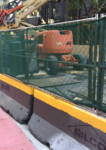 Jersey Barriers at Chicago Site